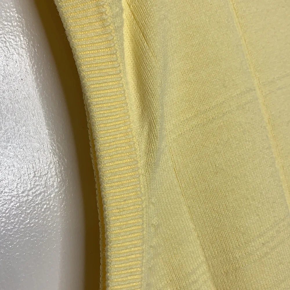 Cotton Traders Yellow Window pane Knit Vest‎ XL